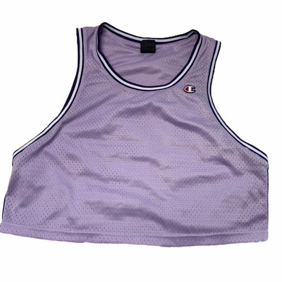 Champion | Pale Violet Mesh Cropped Tank - Picture 3 of 7